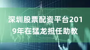 深圳股票配资平台2019年在猛龙担任助教
